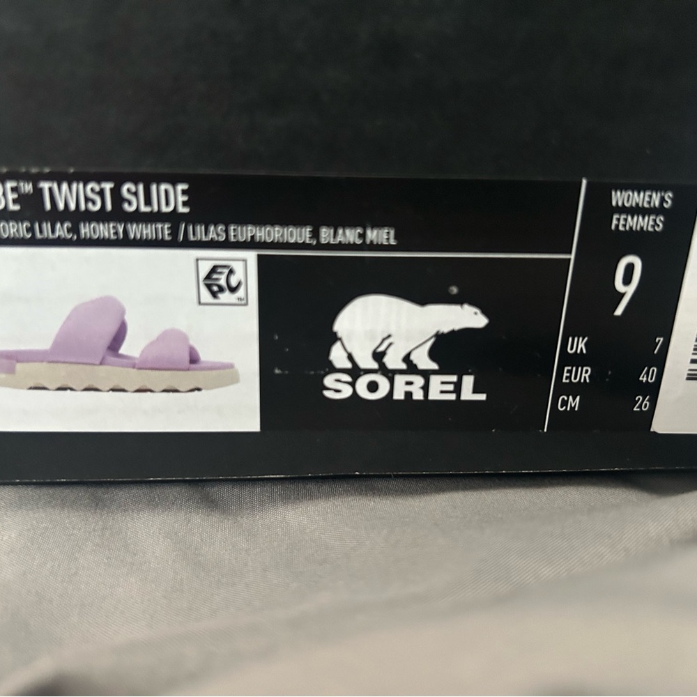 Sorel Women's Viibe Twist Slide Sandals in Lilac - Picture 9 of 9